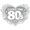 I Love the 80s Retro Heart