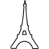 Eiffel-torni Pariisin minimalistinen maamerkki