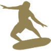 Surfer Silhouette Surfing Minimalist