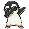 Dabbing Pinguin