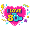 80s Retro Heart Neon Design