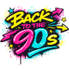 Back to the 90s Neon Graffiti