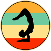 Retro Gymnast Silhouette Sunset Graphic