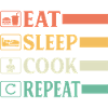 Funny Chef Head Chef Baker Chef Eat Sleep Cook Rep