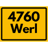 ALTE POSTLEITZAHL PLZ RETRO 4760 WERL