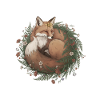 Sleeping Fox Wreath Sweet