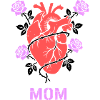Anatomical Heart Roses Mom