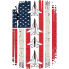Jet Fighter USA Flag – Pilot Airplane