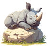 Sleeping rhinoceros