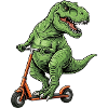 Dinosaur Scooter T-Rex on Scooter Gifts