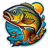 Blazing Koi on Wave and Sun