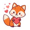 Fox Heart Kawaii