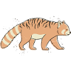 Red Tiger Striped Panda