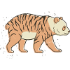 panda stripe tiger cream Illustrated
