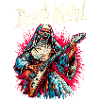 Death Metal Nun with Guitar – Metal Shirt