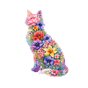 Katze Blumen Bunt