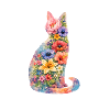 Katze Blumen Bunt