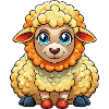Cute sheep sitting