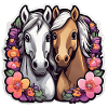 Floral Cavalry Duo