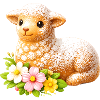 Traditional Easter Lamb Motif with Powdered Sugar