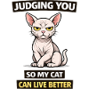 Judging Cat – Funny Sarcastic Cat Shirt
