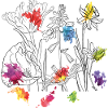 Aquarellblumen