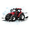 Red Tractor – Trekker vintage a mezzotoni.