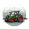 Farm Life – Green Tractor Vintage Halftone