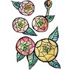 Buntglas-Bloom-Trio