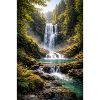 Greenery by the waterfall