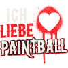 Ich liebe Paintball Herzspritzer