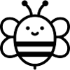 Smiling Minimalist Bee