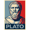 Ritratto di Platone nel design retrò