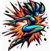 Bunter Neon-Sprinter