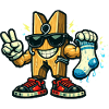Peg with Sunglasses and Sock