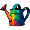 Low-Poly-Geometric Design Gießkanne