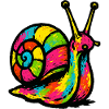 Rainbow Snail: Pop Art Gastropod