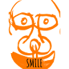 Orange Laughing Face Pattern