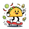 Taco Skate Pop Kawaii