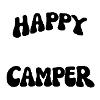 Cheerful camping lettering