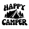 Happy Camper Tent Graphic