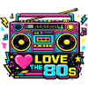 Love the 80s Neon Boombox