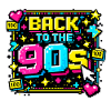 Back to the 90s pixel neon