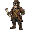 Monkey Explorer Steampunk Retro Adventure