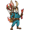 Lapin Aviateur Steampunk Montgolfière Vol