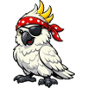 Cockatoo with bandana