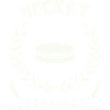 Emblemat hokeja z tarczą i laurem