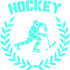 Eishockey Spieler mit Lorbeerkranz