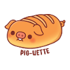 Mignonne baguette de cochon Pig-uette Drôle