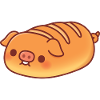 Cute Pig Baguette Bread Loaf